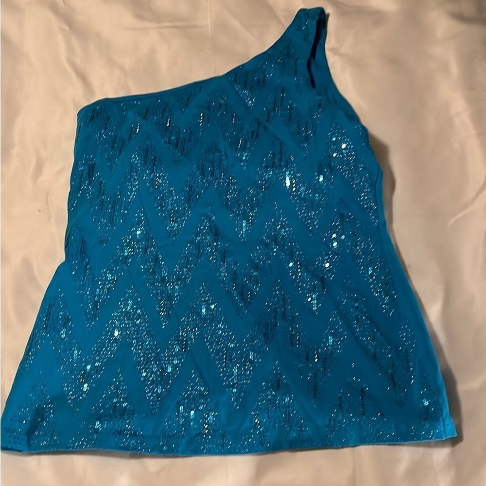 Express bling one shoulder top
